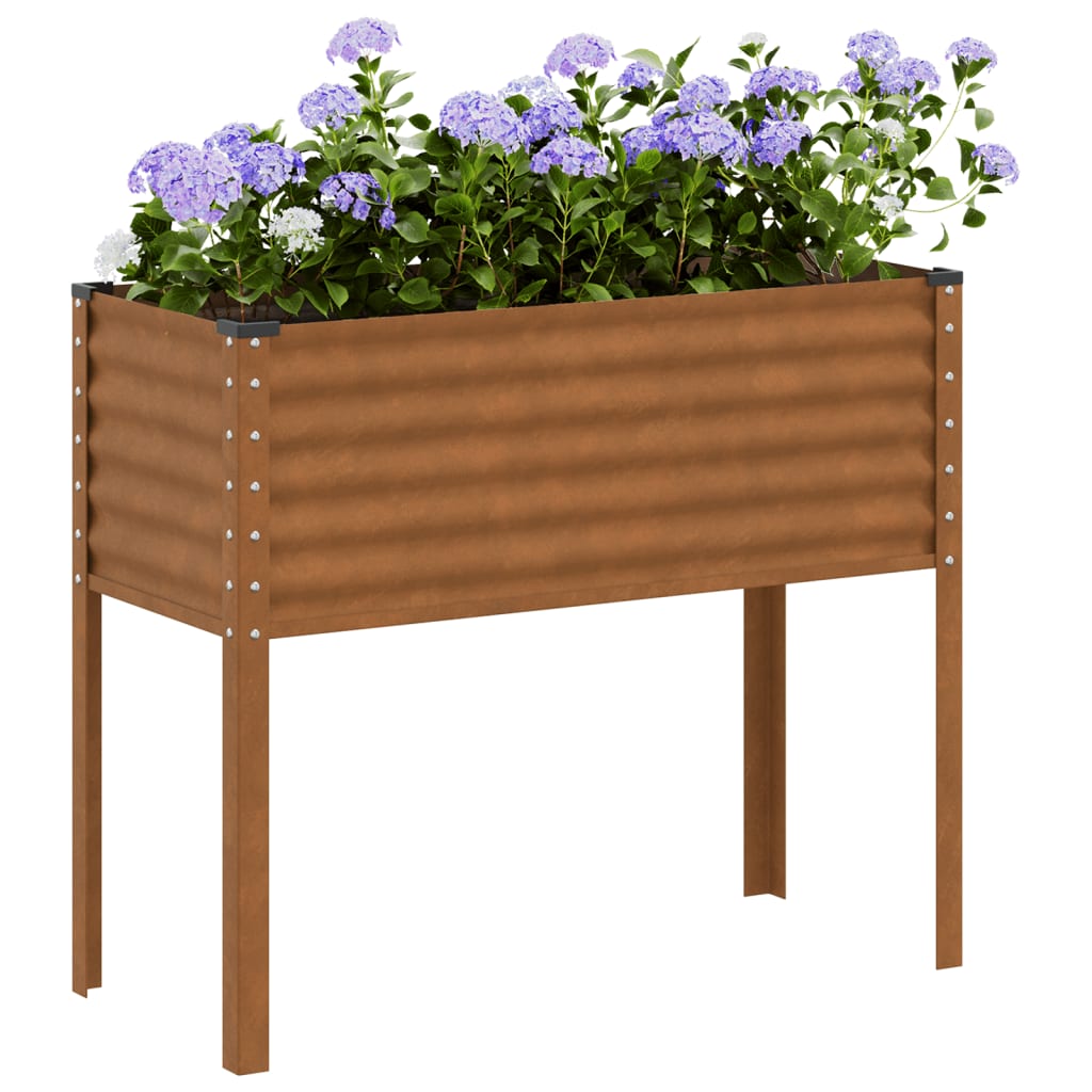 Garden Planter 100x41x90 cm Weathering Steel - Merkel Designers