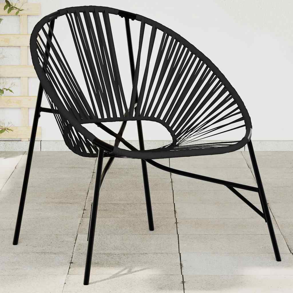 NAVALE Garden Egg Chair Poly Rattan - Black - Charlotte Dunes
