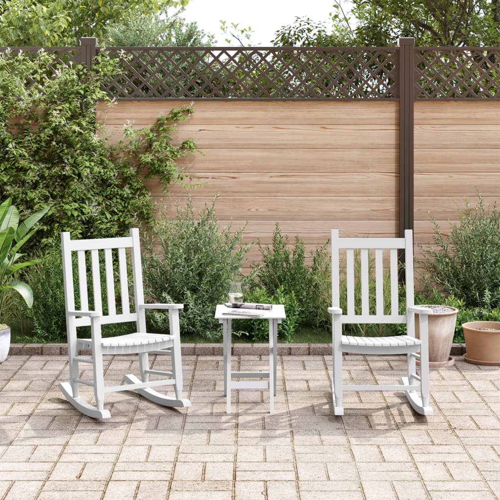 Rocking Chairs for Children 2 pcs White Solid Wood Poplar - Casper Homes