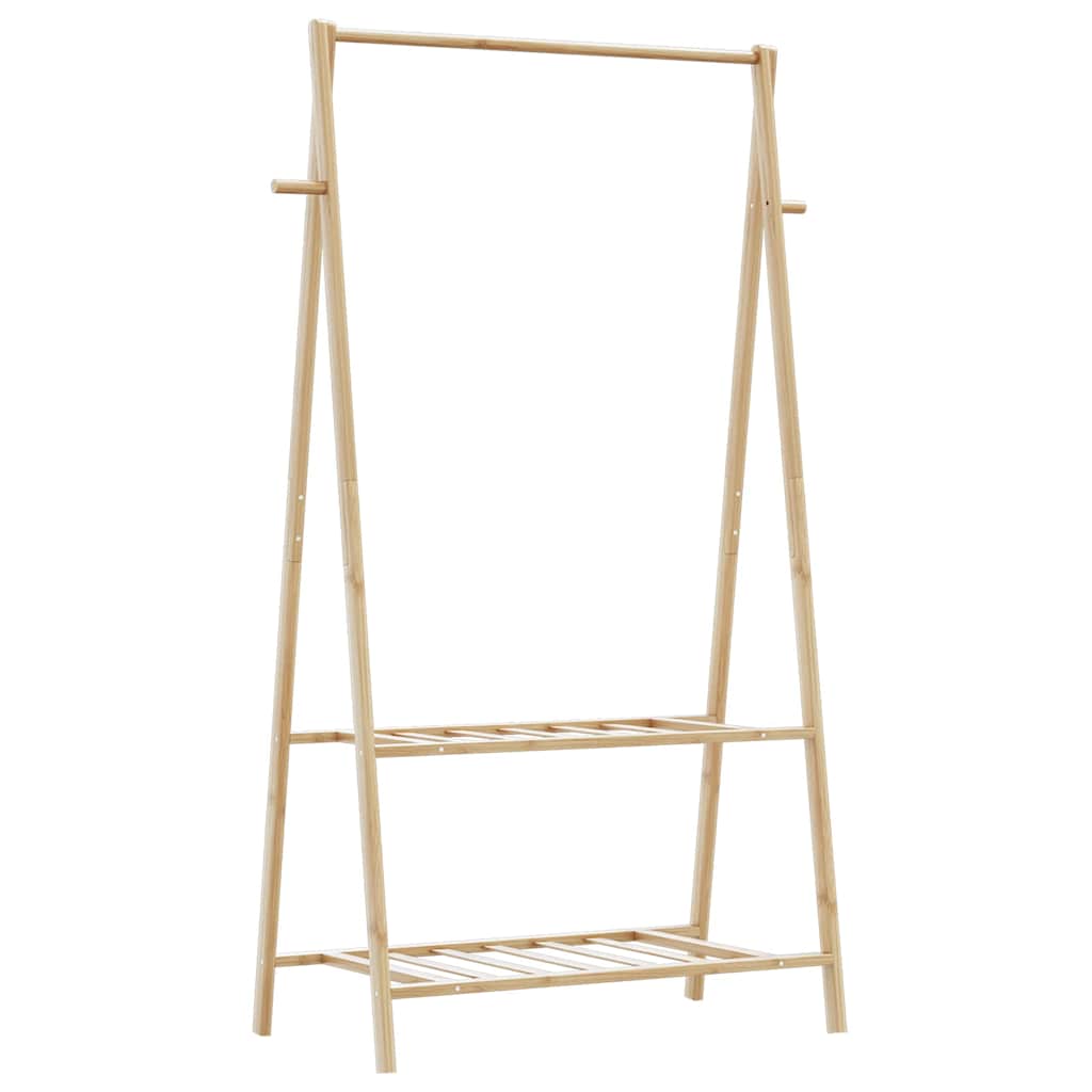 Clothes Rack with Shelves 96x45.5x150.5 cm Bamboo - Casper Homes