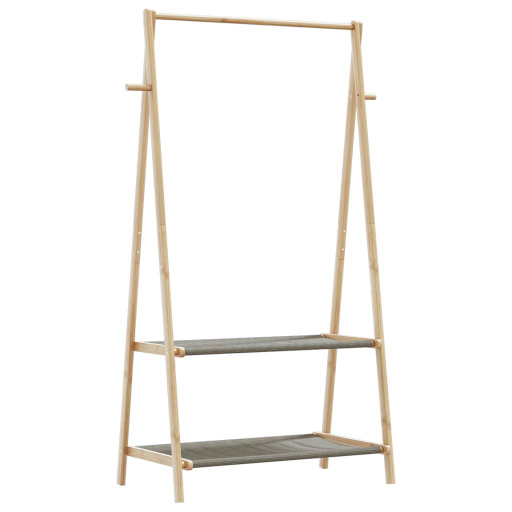 Clothes Rack with Shelves 96x45.5x150.5 cm Bamboo - Discount Dealers