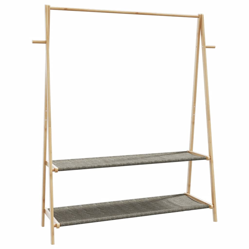 Clothes Rack with Shelves 132x45.5x150.5 cm Bamboo - Millennium Furniture