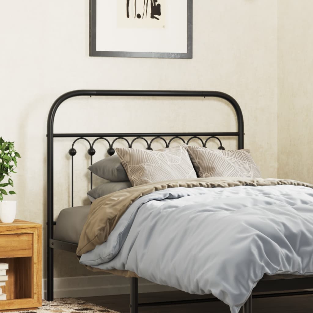 Metal Headboard Black 100 cm - Charlotte Dunes