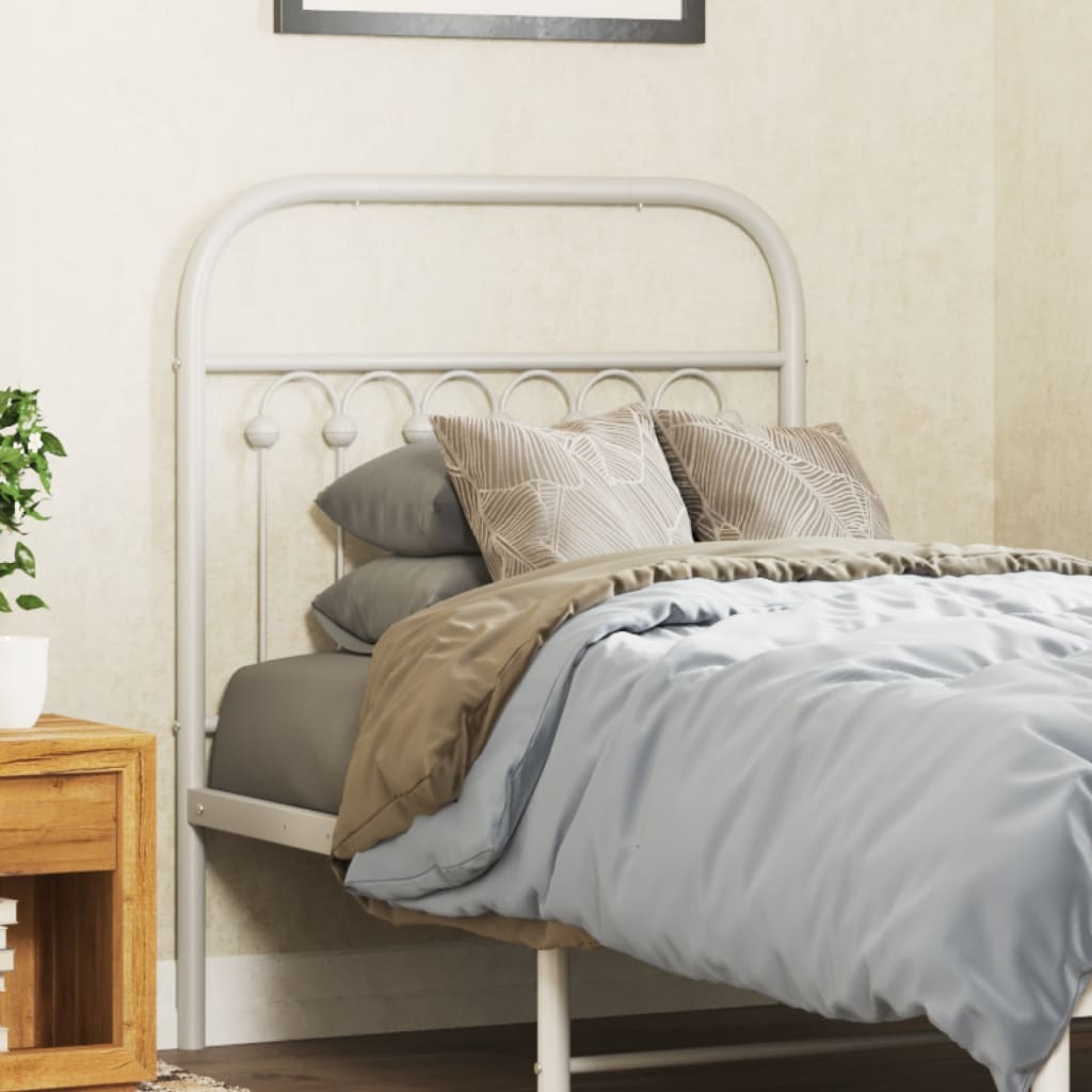 Metal Headboard White 75 cm - Charlotte Dunes