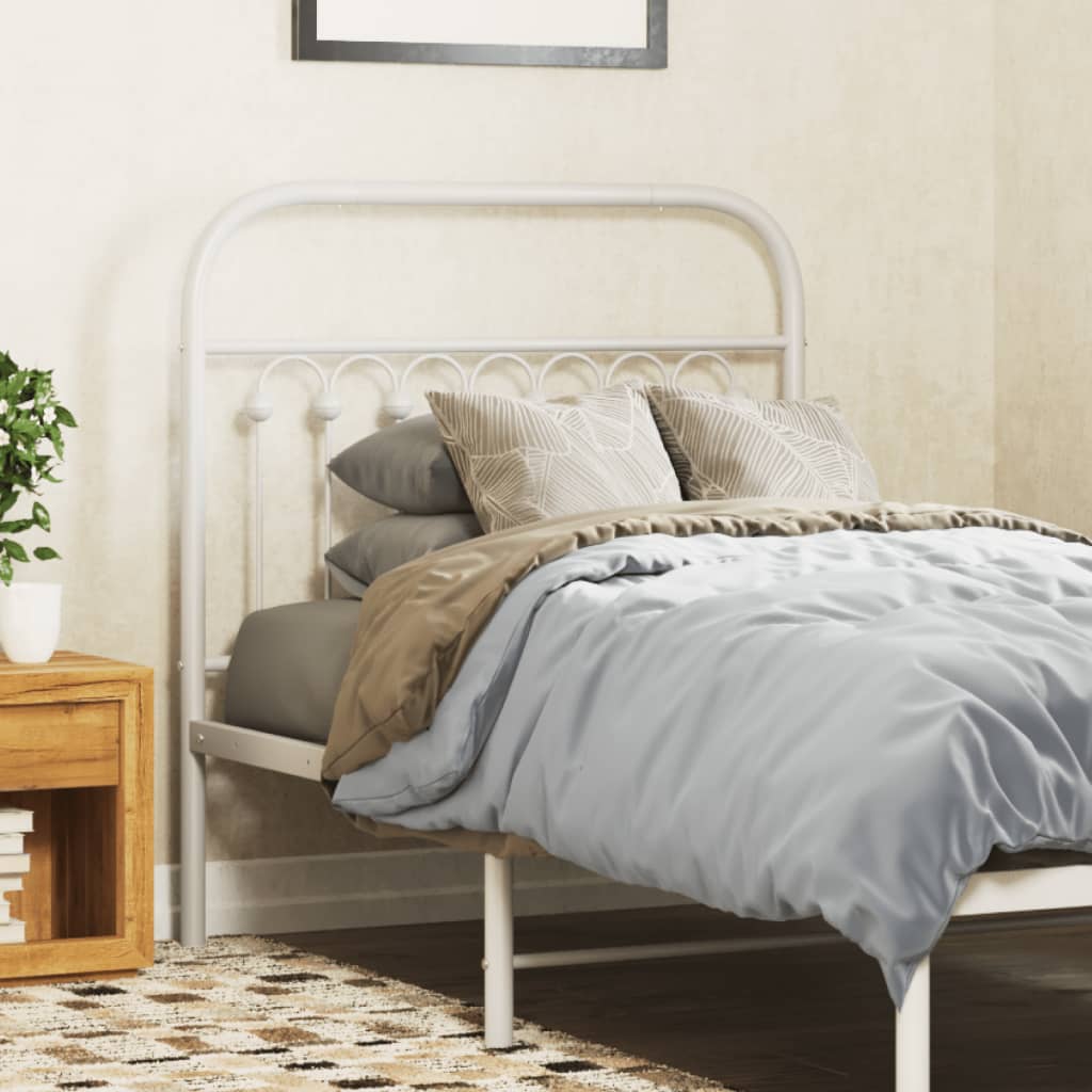 Metal Headboard White 90 cm - Charlotte Dunes