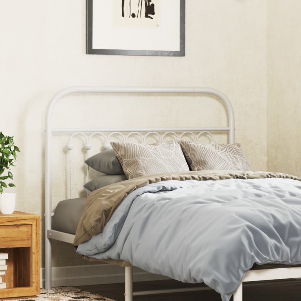 Metal Headboard White 100 cm - Charlotte Dunes