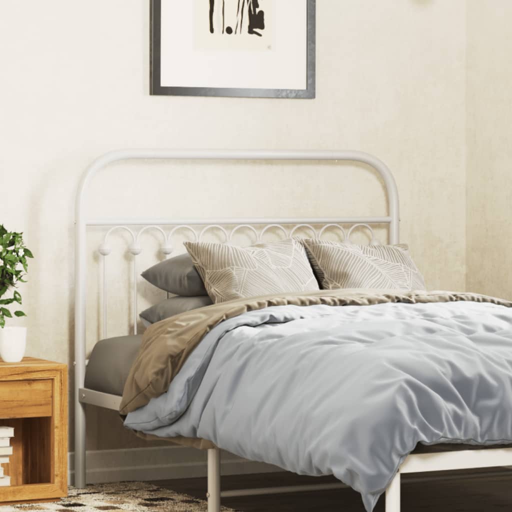 Metal Headboard White 107 cm - Charlotte Dunes