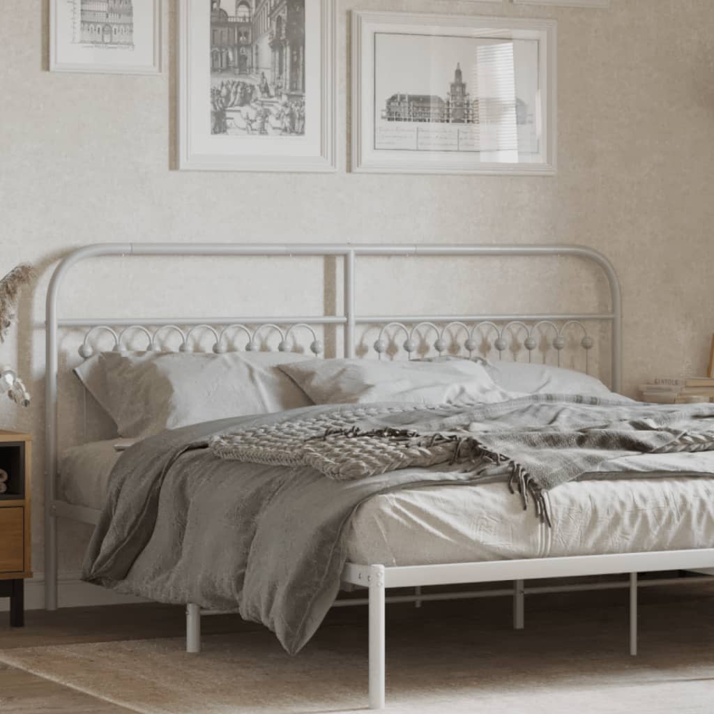 Metal Headboard White 180 cm - Charlotte Dunes