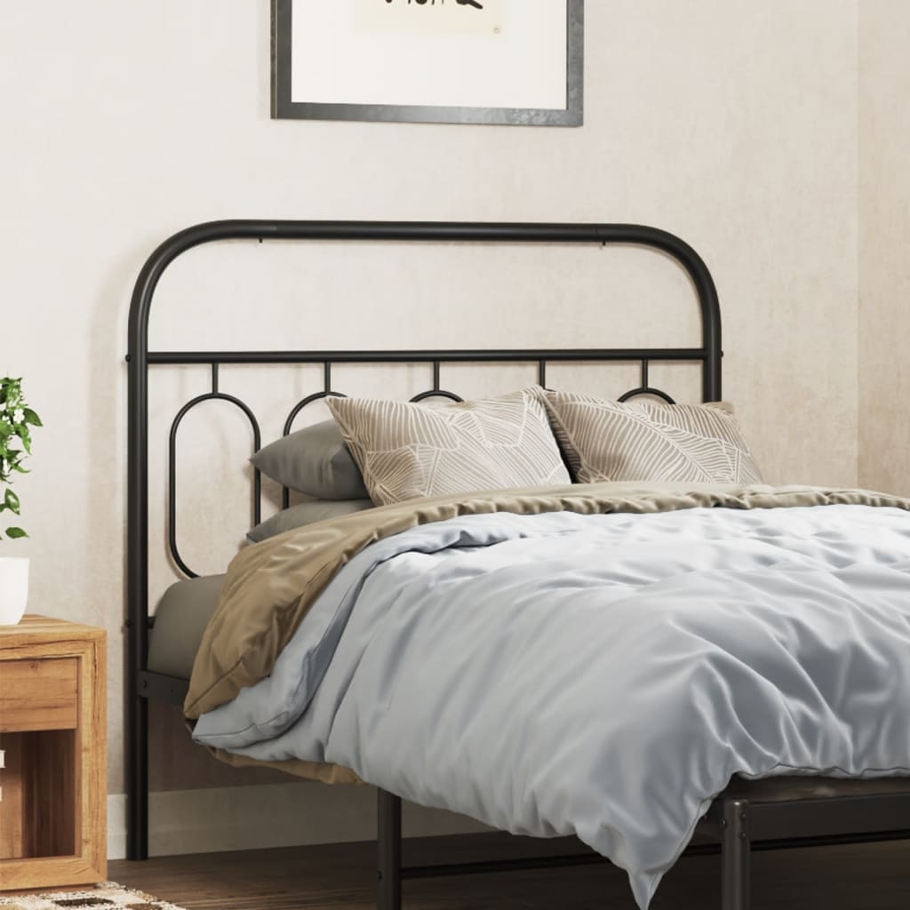 Metal Headboard Black 100 cm - Charlotte Dunes