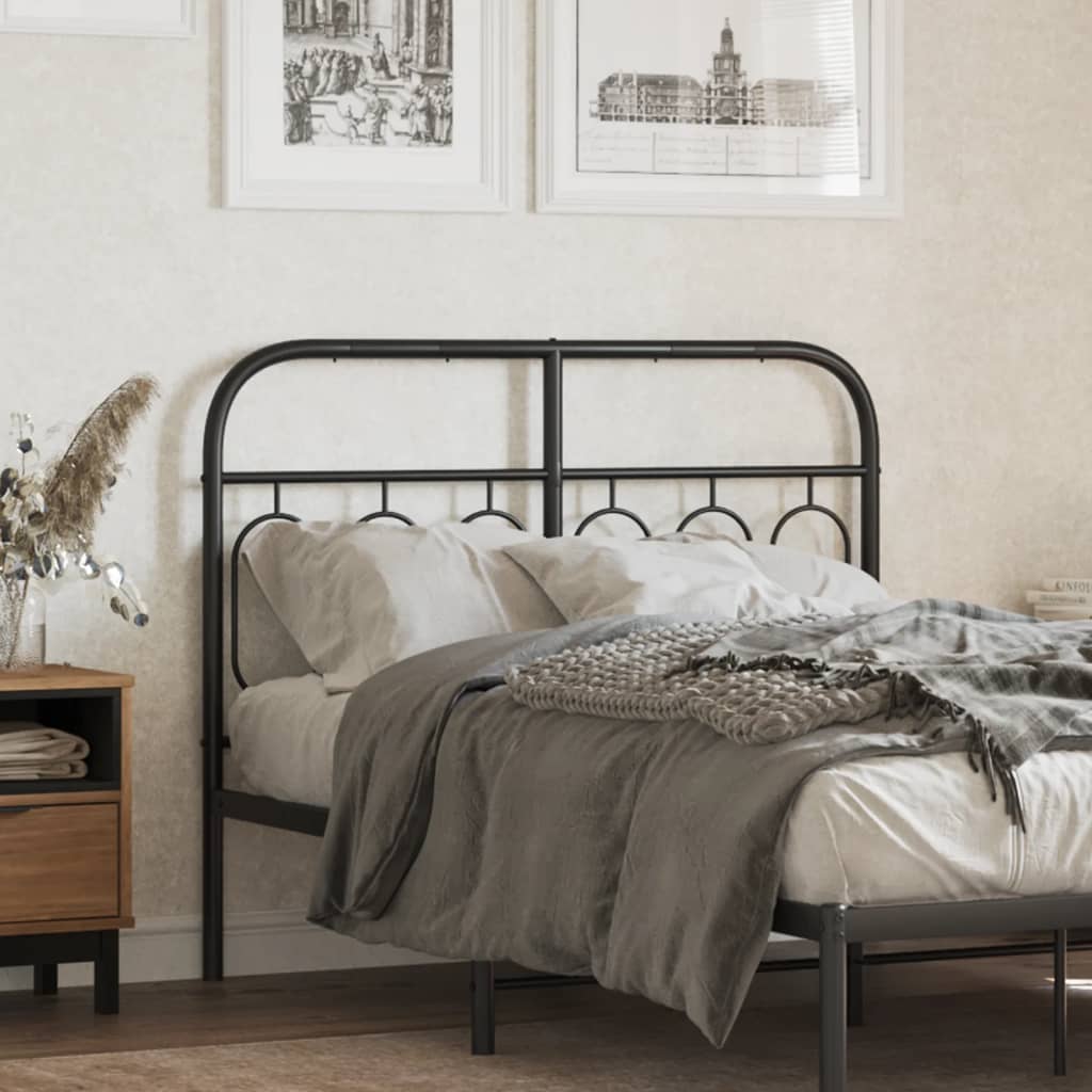 Metal Headboard Black 120 cm - Charlotte Dunes
