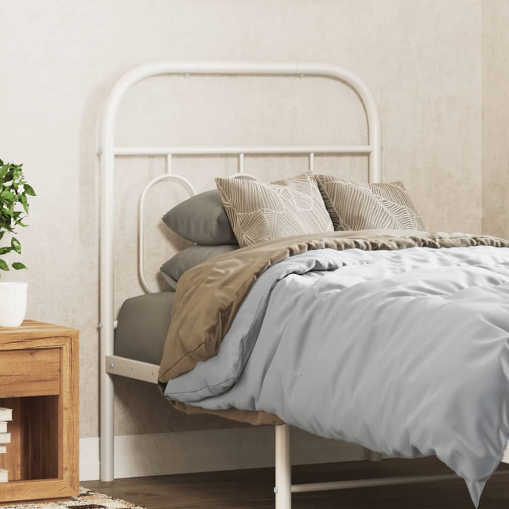 Metal Headboard White 75 cm - Charlotte Dunes