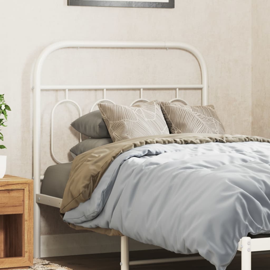 Metal Headboard White 80 cm - Charlotte Dunes