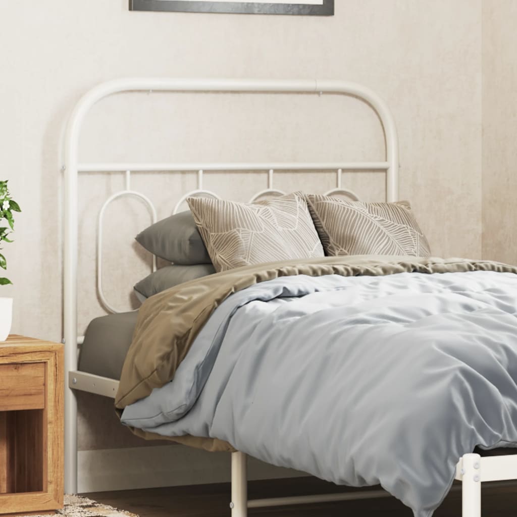 Metal Headboard White 90 cm - Charlotte Dunes