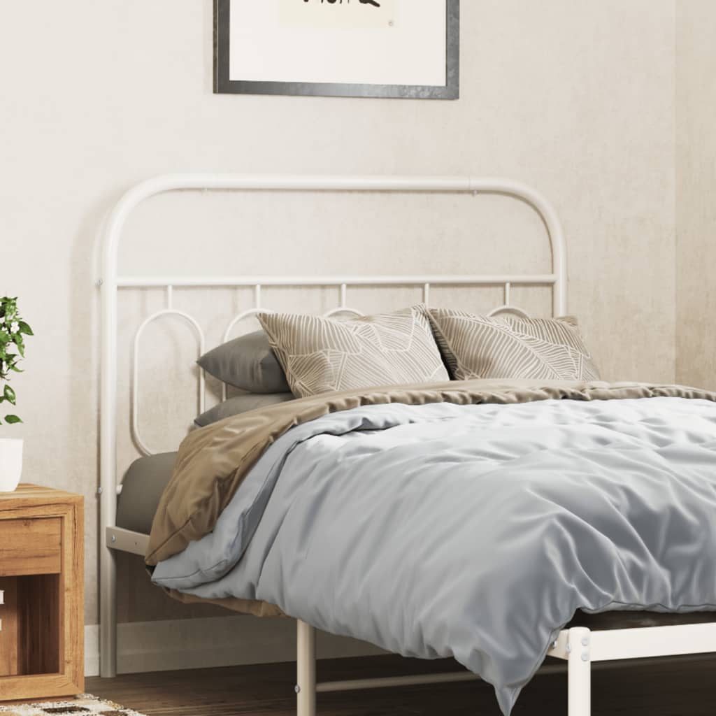 Metal Headboard White 107 cm - Charlotte Dunes