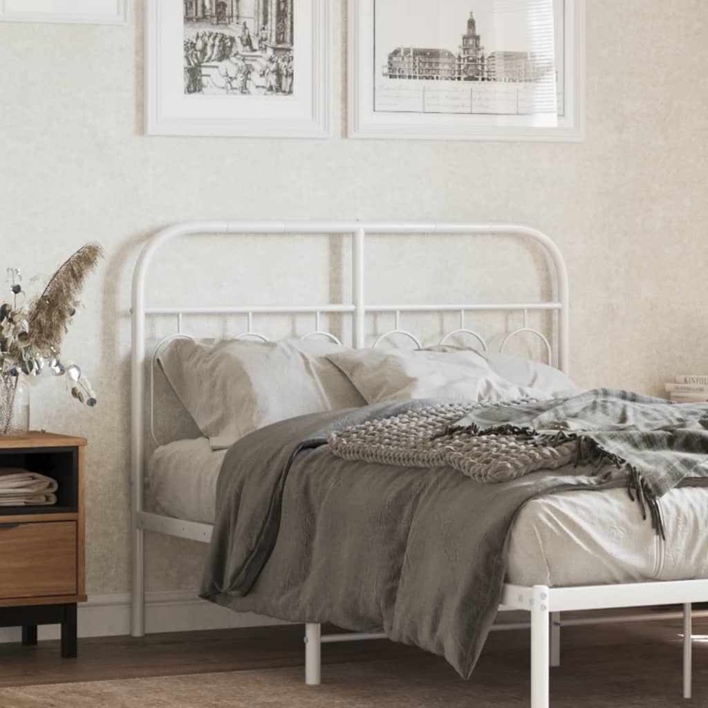 Metal Headboard White 120 cm - Charlotte Dunes