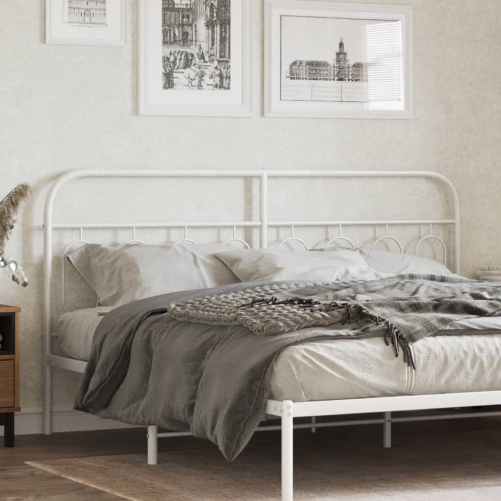 Metal Headboard White 183 cm - Charlotte Dunes