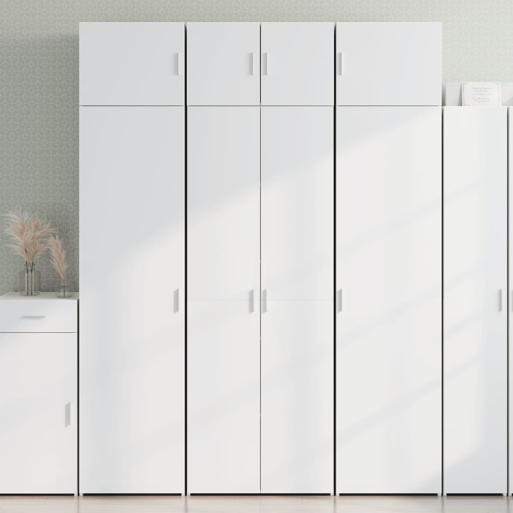 Storage Cabinet White 70x42.5x225 cm Engineered Wood - Direct Imports