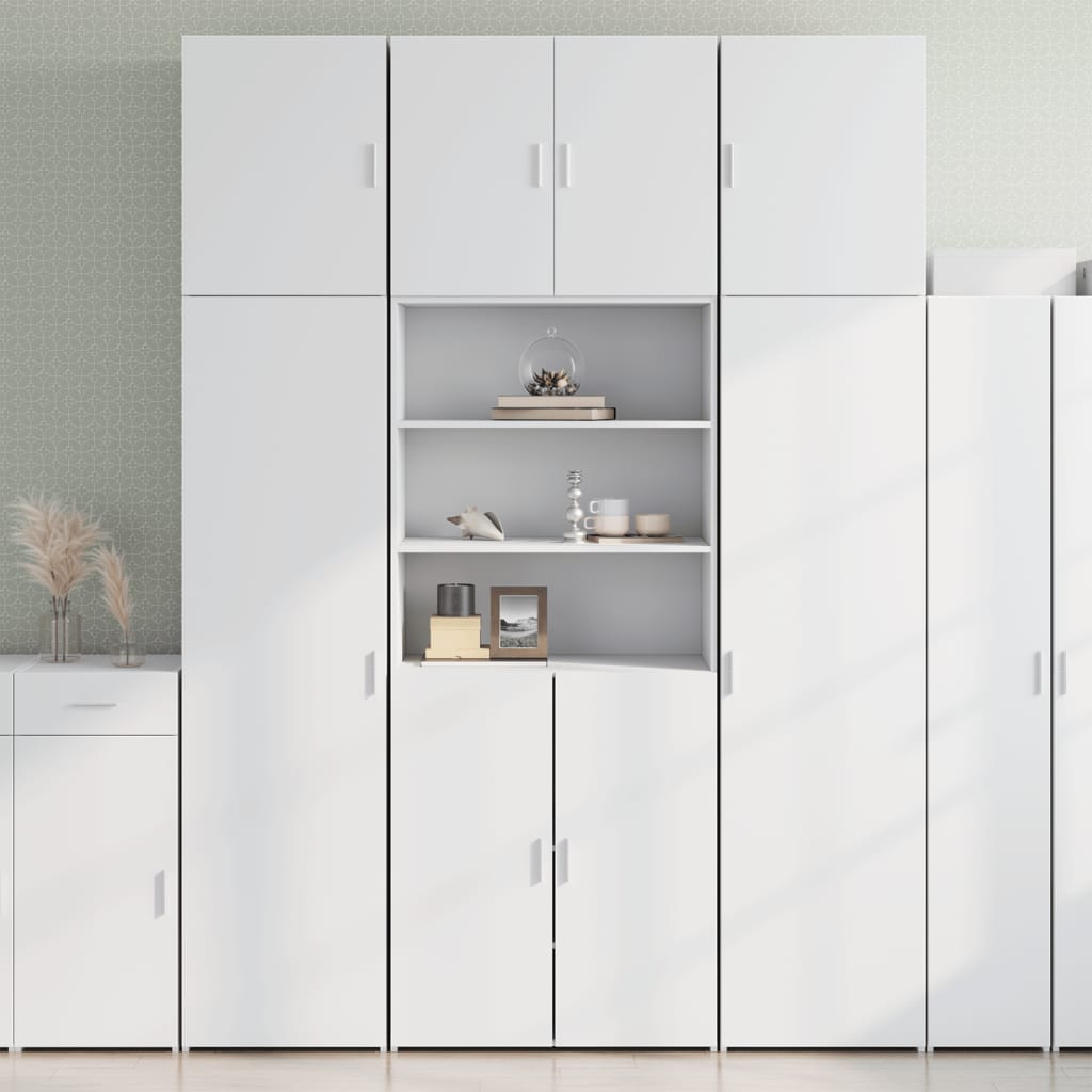 Highboard White 80x42.5x249 cm Engineered Wood - Charlotte Dunes