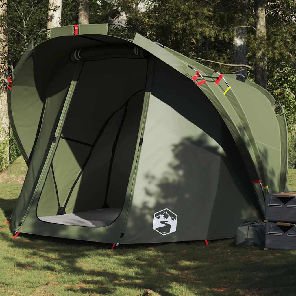 Fishing Tent 4-Person Olive Green Waterproof - Merkel Designers