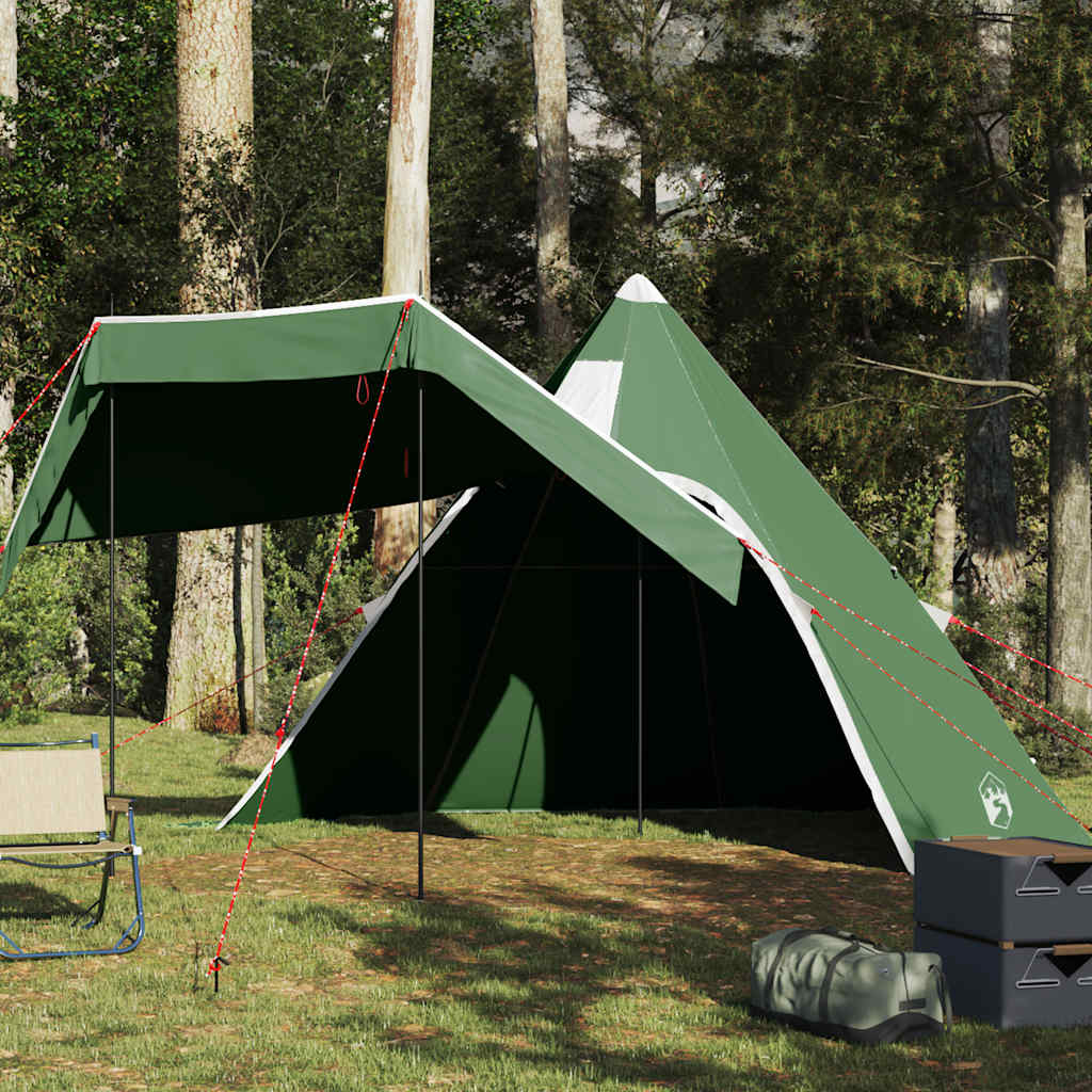 Camping Tent Tipi 5-Person Green Waterproof - Charlotte Dunes