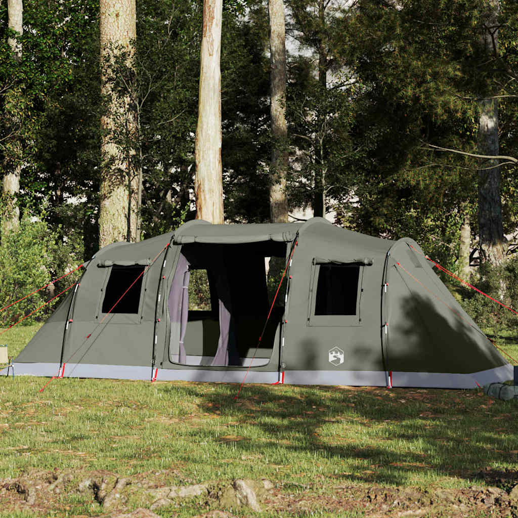 Family Tent Tunnel 6-Person Olive Green Waterproof - Charlotte Dunes
