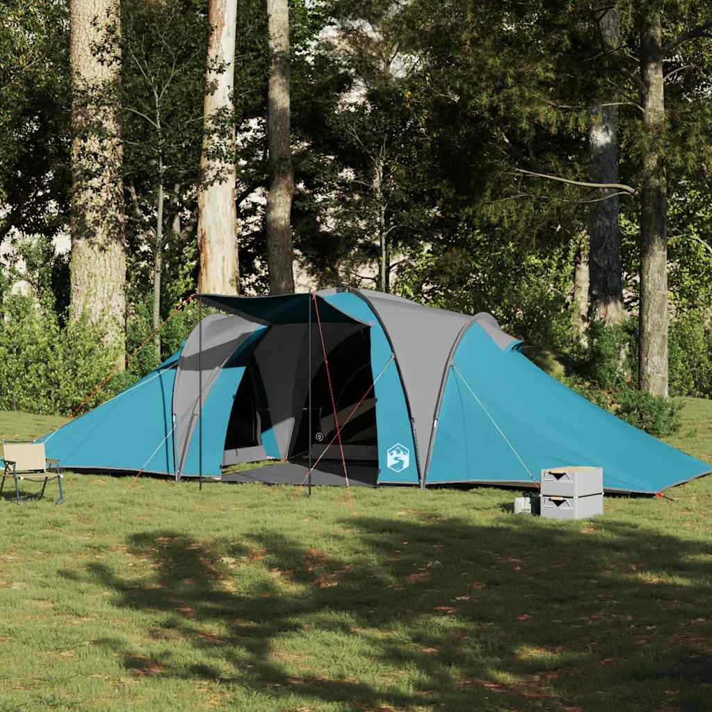 Family Tent Dome 6-Person Blue Waterproof - Design Hut
