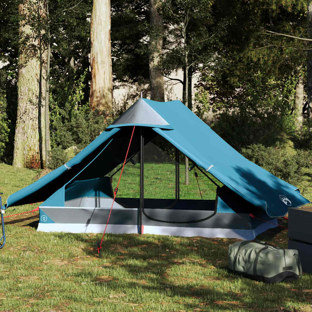 Camping Tent 2-Person Blue Waterproof - vid-4009435 - Charlotte Dunes