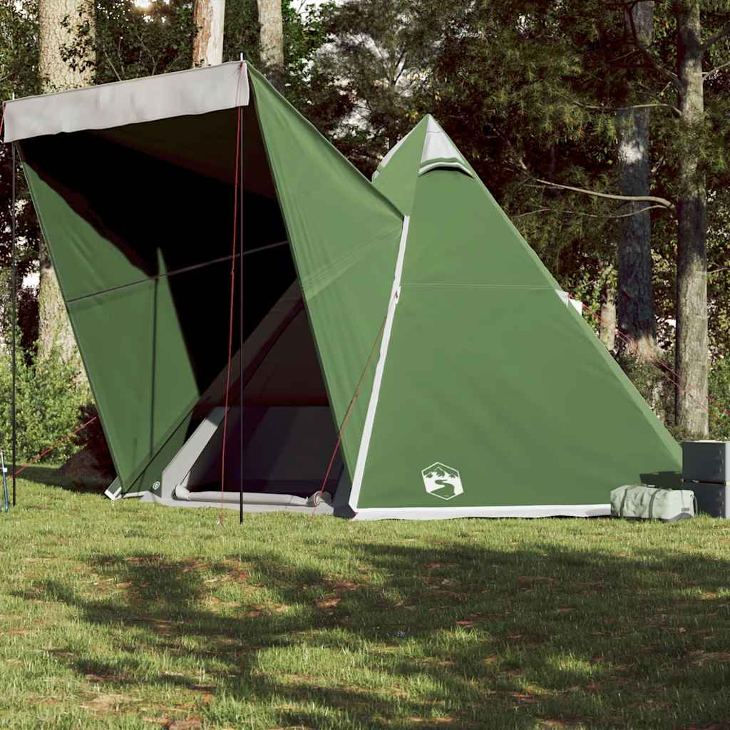 Family Tent Tipi 6-Person Green Waterproof - Charlotte Dunes