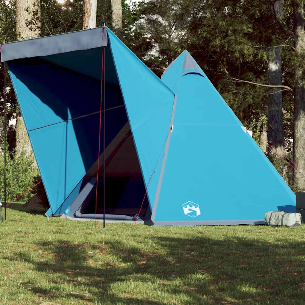 Family Tent Tipi 6-Person Blue Waterproof - Charlotte Dunes