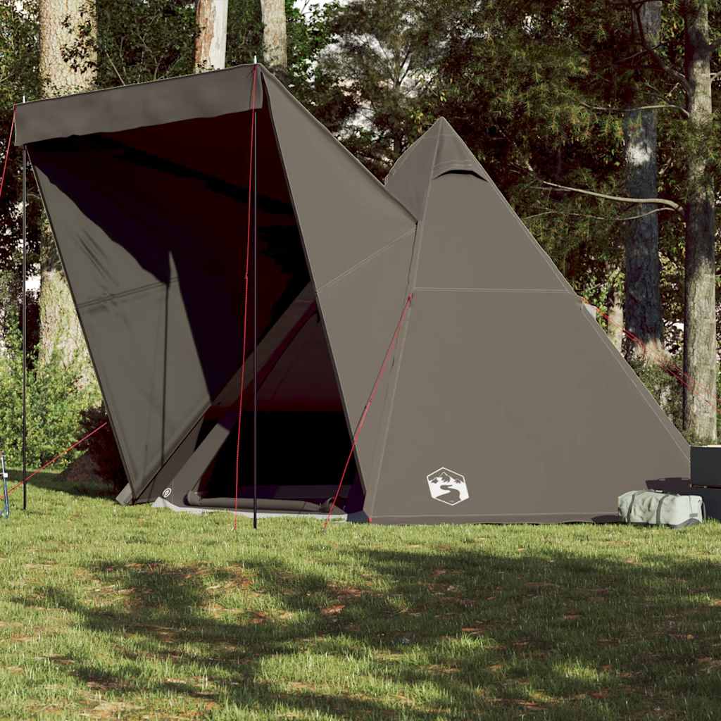 Family Tent Tipi 6-Person Brown Waterproof - Charlotte Dunes