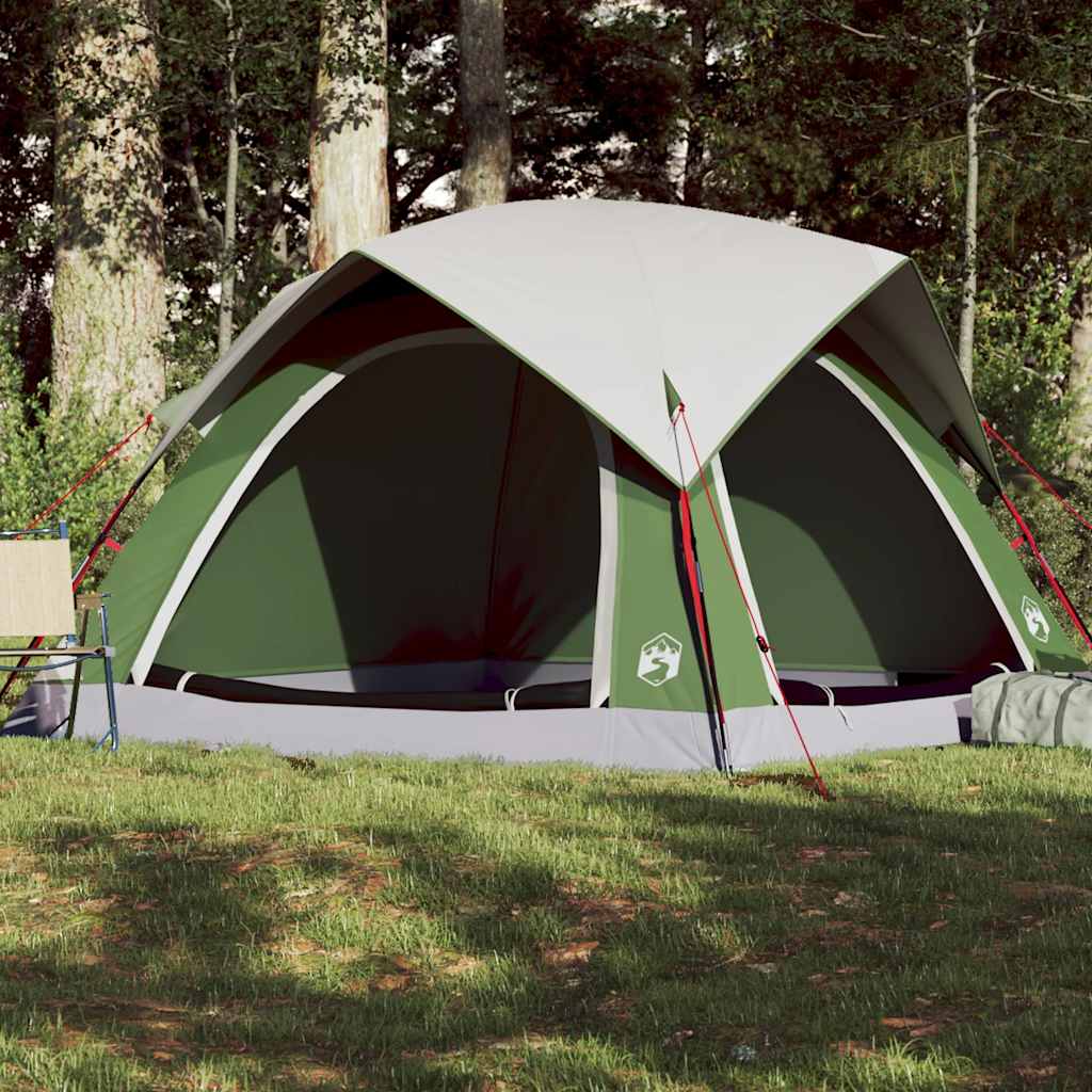 Camping Tent Cabin 4-Person Green Waterproof - Charlotte Dunes