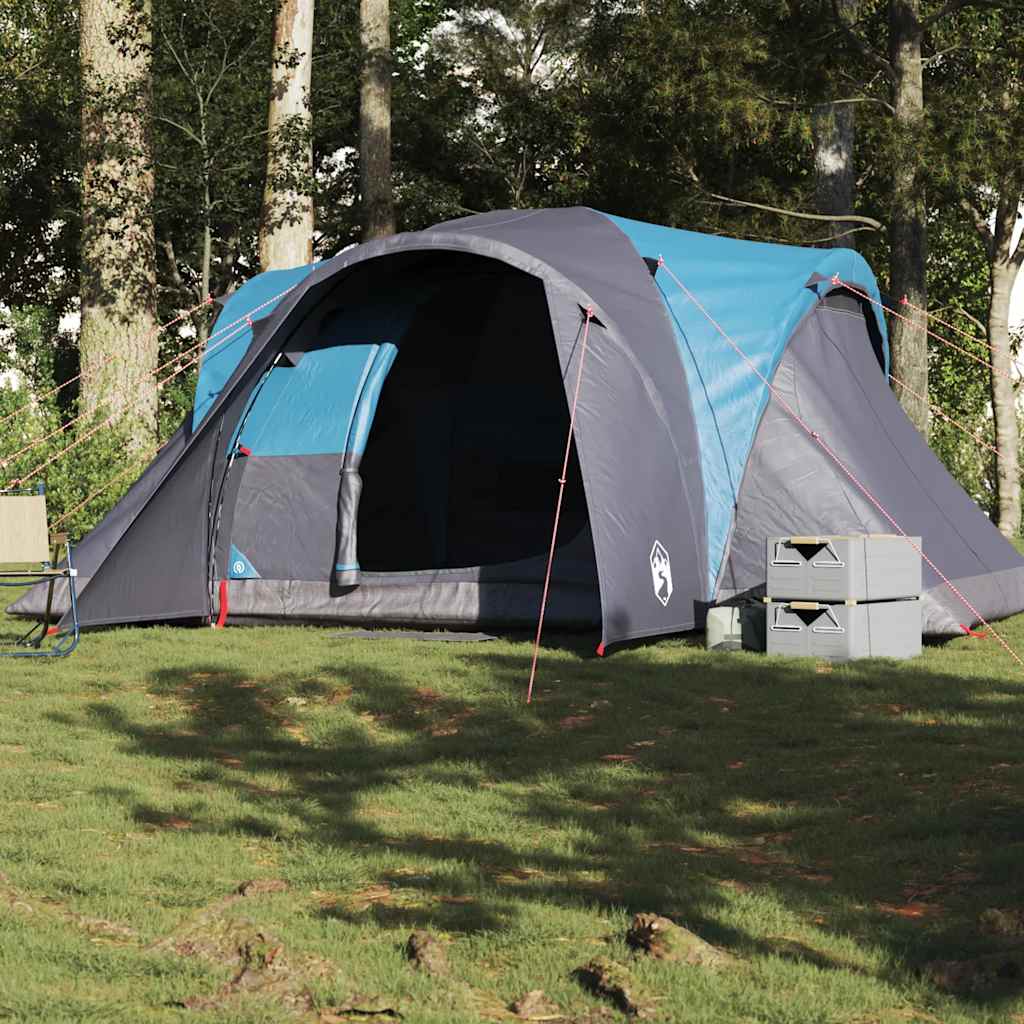 Family Tent Dome 6-Person Blue Waterproof - vid-4009462 - Charlotte Dunes