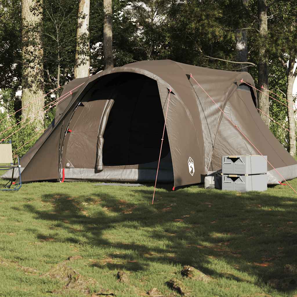 Family Tent Dome 6-Person Brown Waterproof - Style and Chic