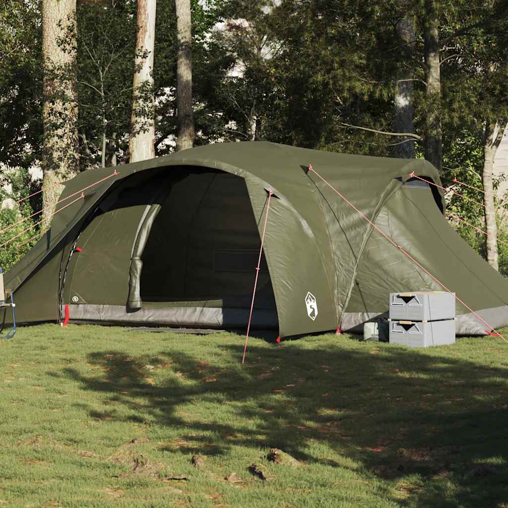 Family Tent Dome 6-Person Olive Green Waterproof - Brittle & Co
