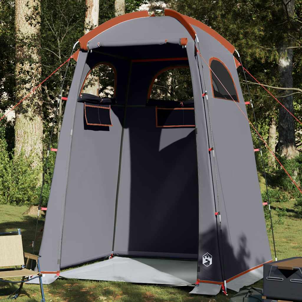 Shower Tent Grey and Orange Waterproof - Unbeatable Bargains