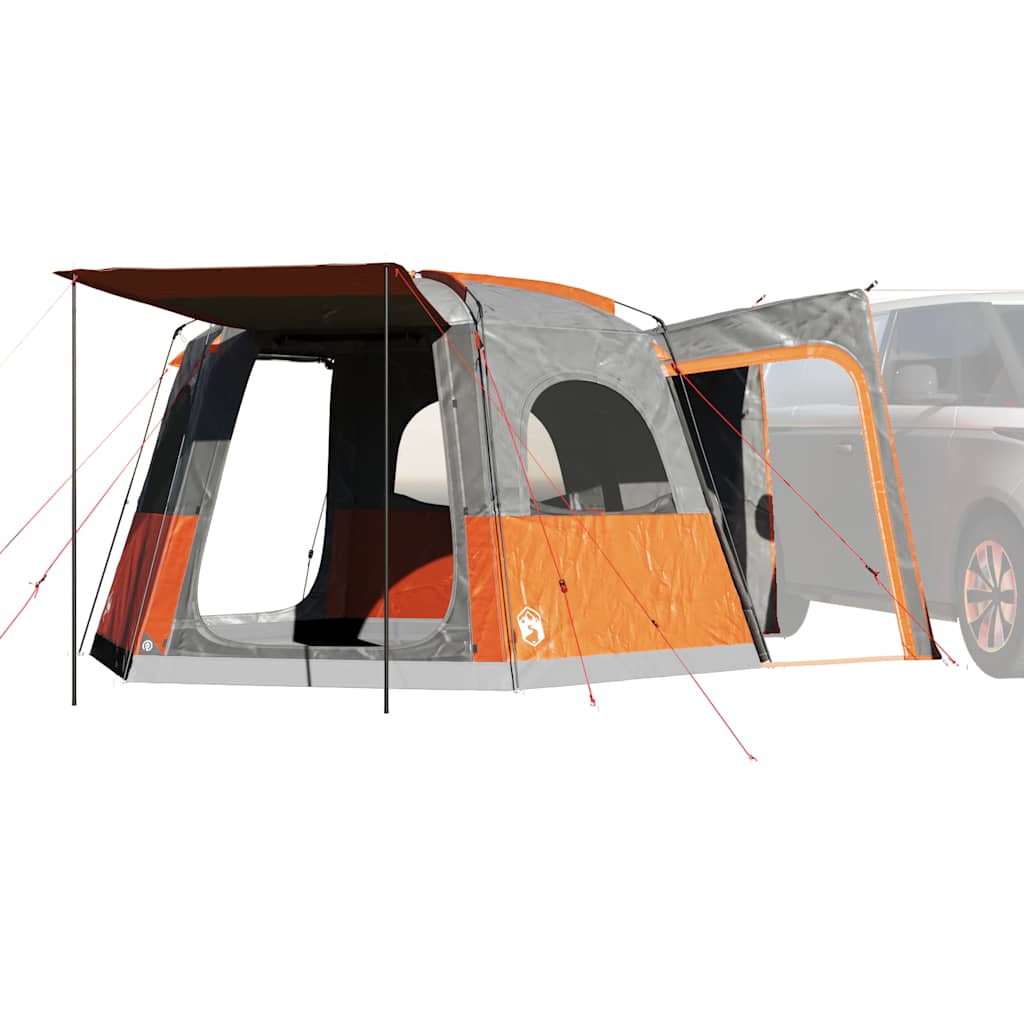 Car Tent 4-Person Grey and Orange Waterproof - vid-4009493 - Charlotte Dunes