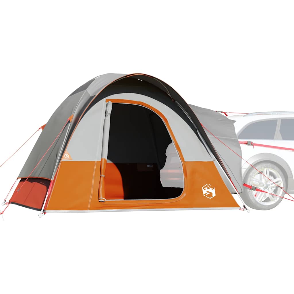 Car Tent 4-Person Grey and Orange Waterproof - vid-4009496 - Charlotte Dunes