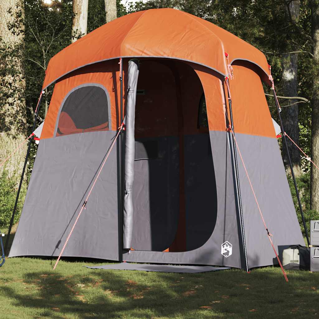 Shower Tent 2-Person Grey and Orange Waterproof - Charlotte Dunes