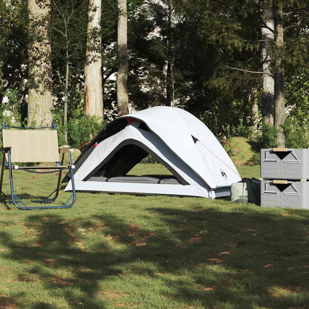 Camping Tent 1-Person White Blackout Fabric Waterproof - Decor Base