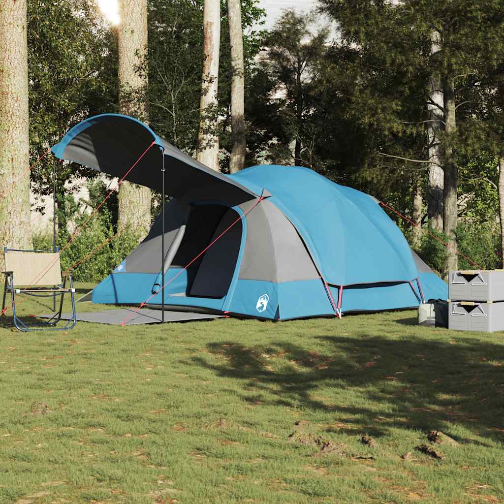 Family Tent Tunnel 8-Person Blue Waterproof - Design Hut
