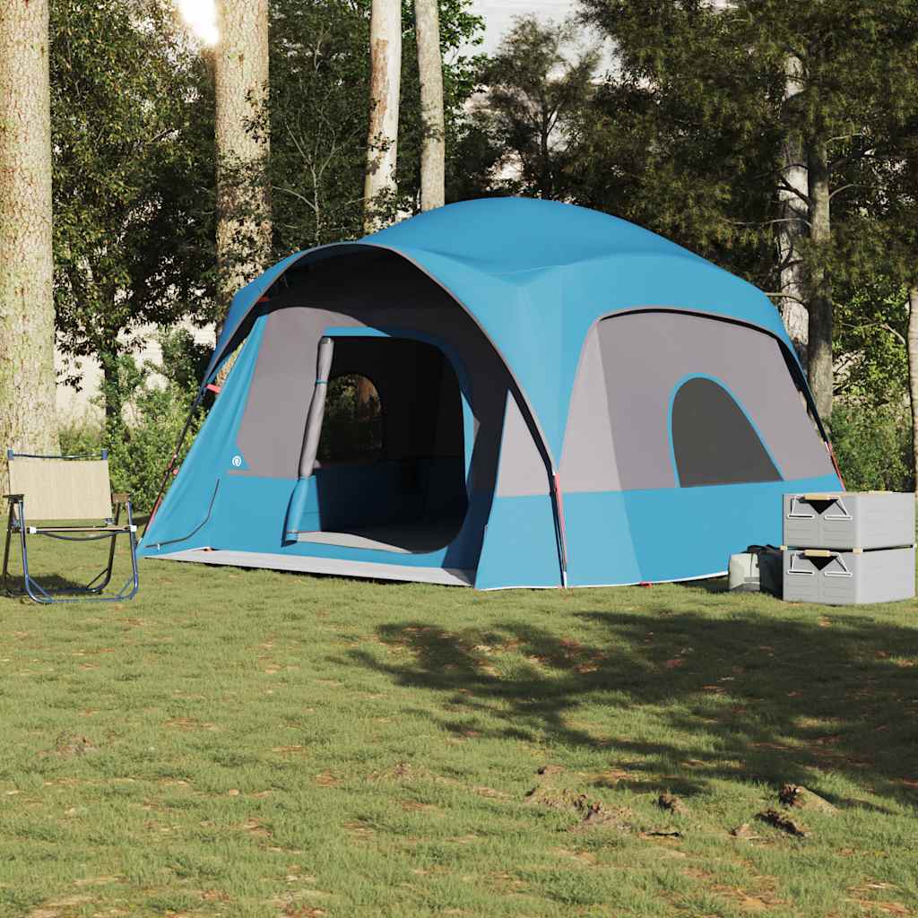 Family Tent Cabin 6-Person Blue Waterproof - All Things Good