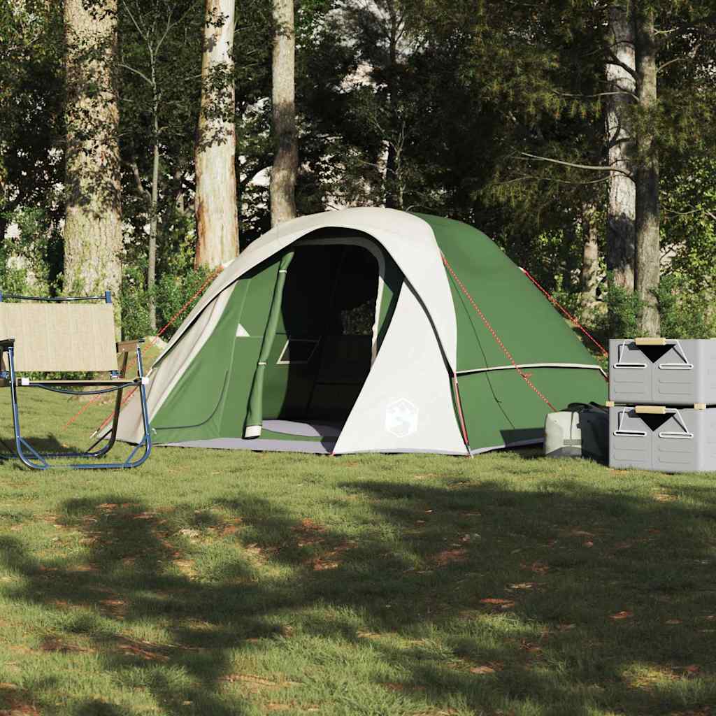 Camping Tent Cabin 4-Person Green Waterproof - The Home Maker