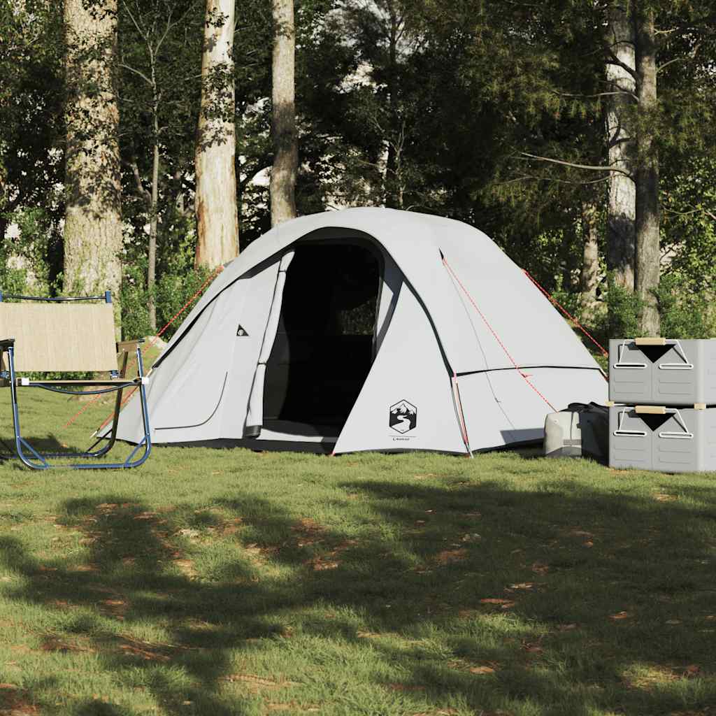 Camping Tent Cabin 4-Person White Blackout Fabric Waterproof - Casper Homes