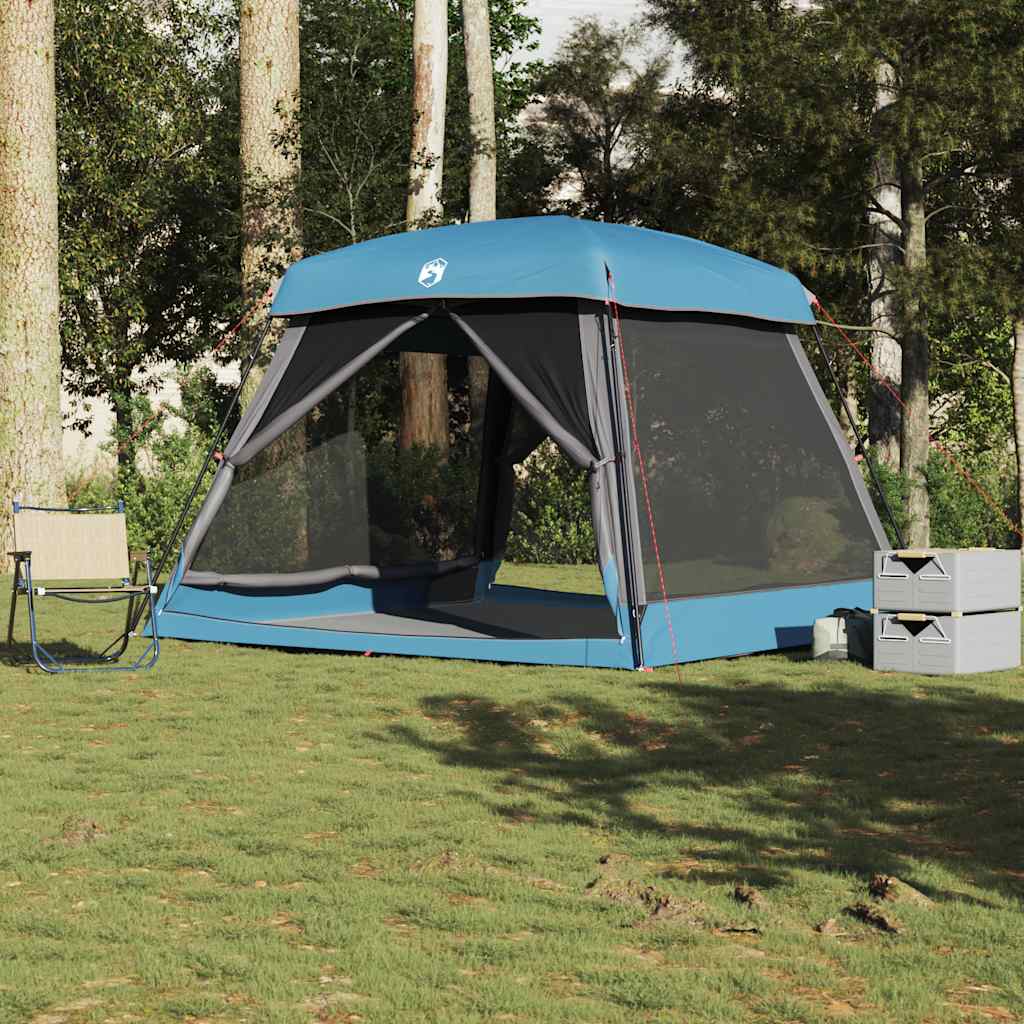 Family Tent Cabin 6-Person Blue Waterproof - Brittle & Co