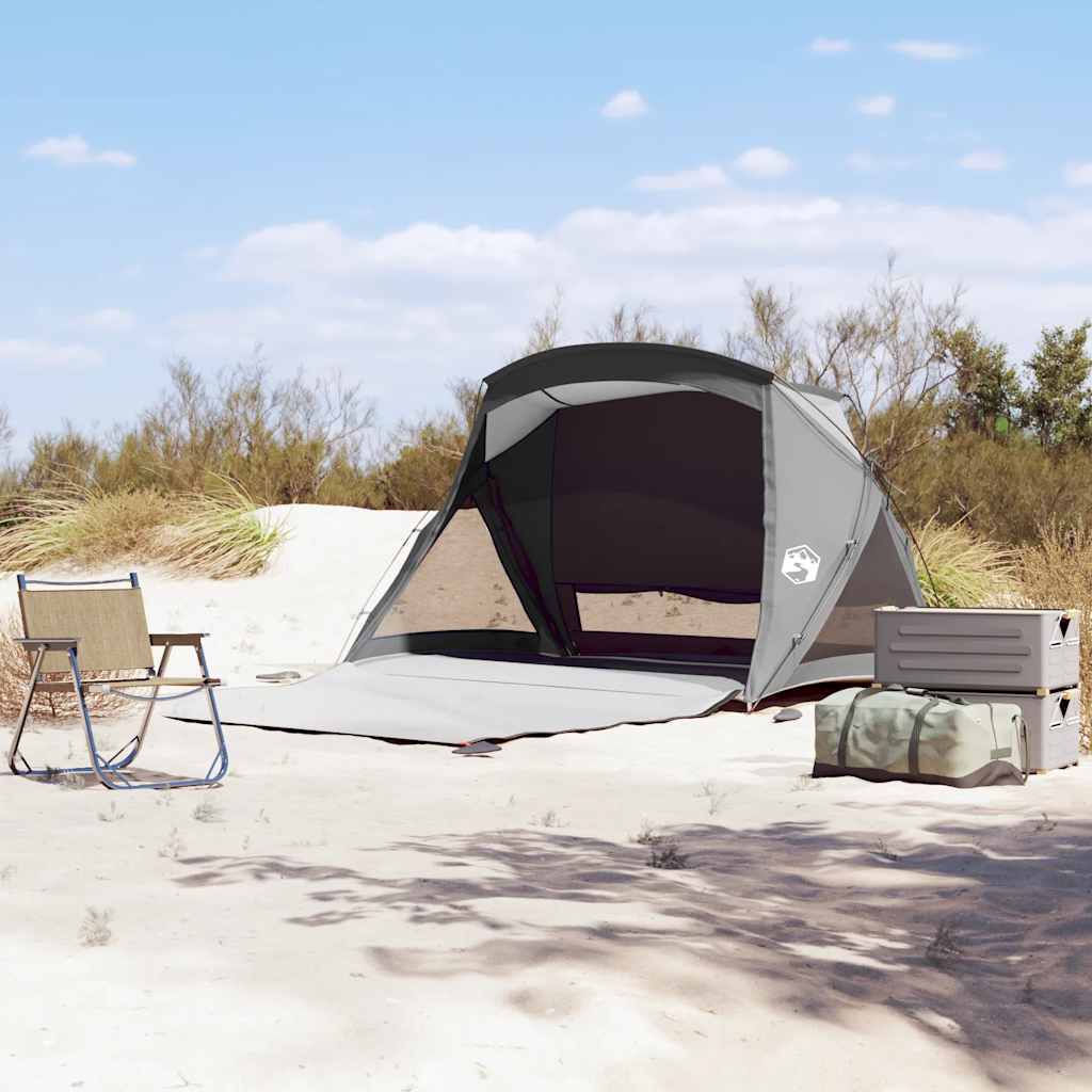 Beach Tent 2-Person Grey Waterproof - Unbeatable Bargains