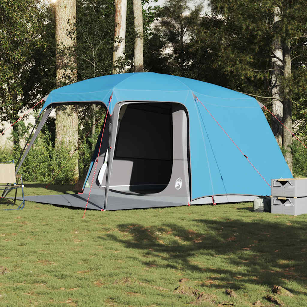 Camping Tent with Porch Dome 5-Person Blue Waterproof - Millennium Furniture
