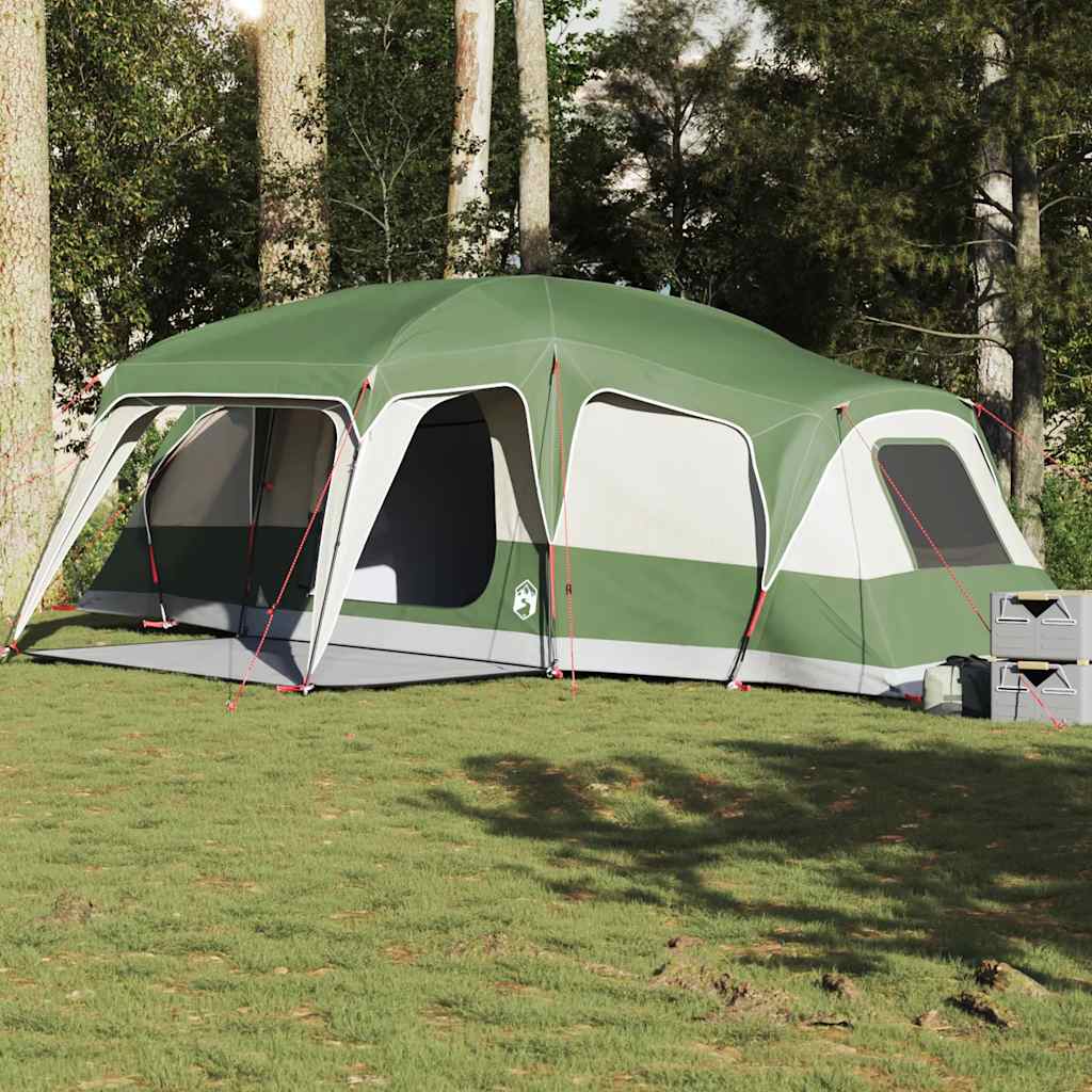 Family Tent with Porch Dome 9-Person Green Waterproof - Casper Homes