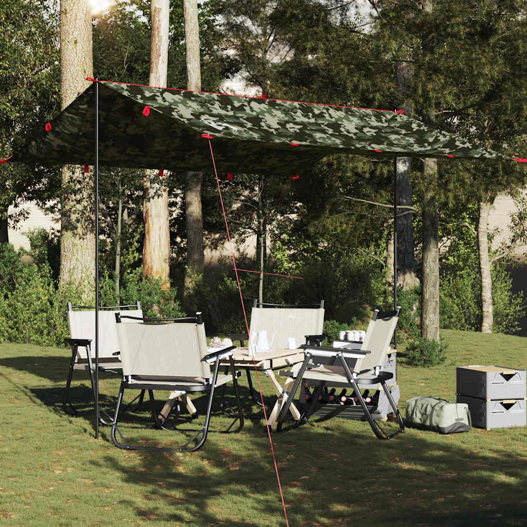 Camping Tarp Camouflage 306x306 cm Waterproof - All Things Good