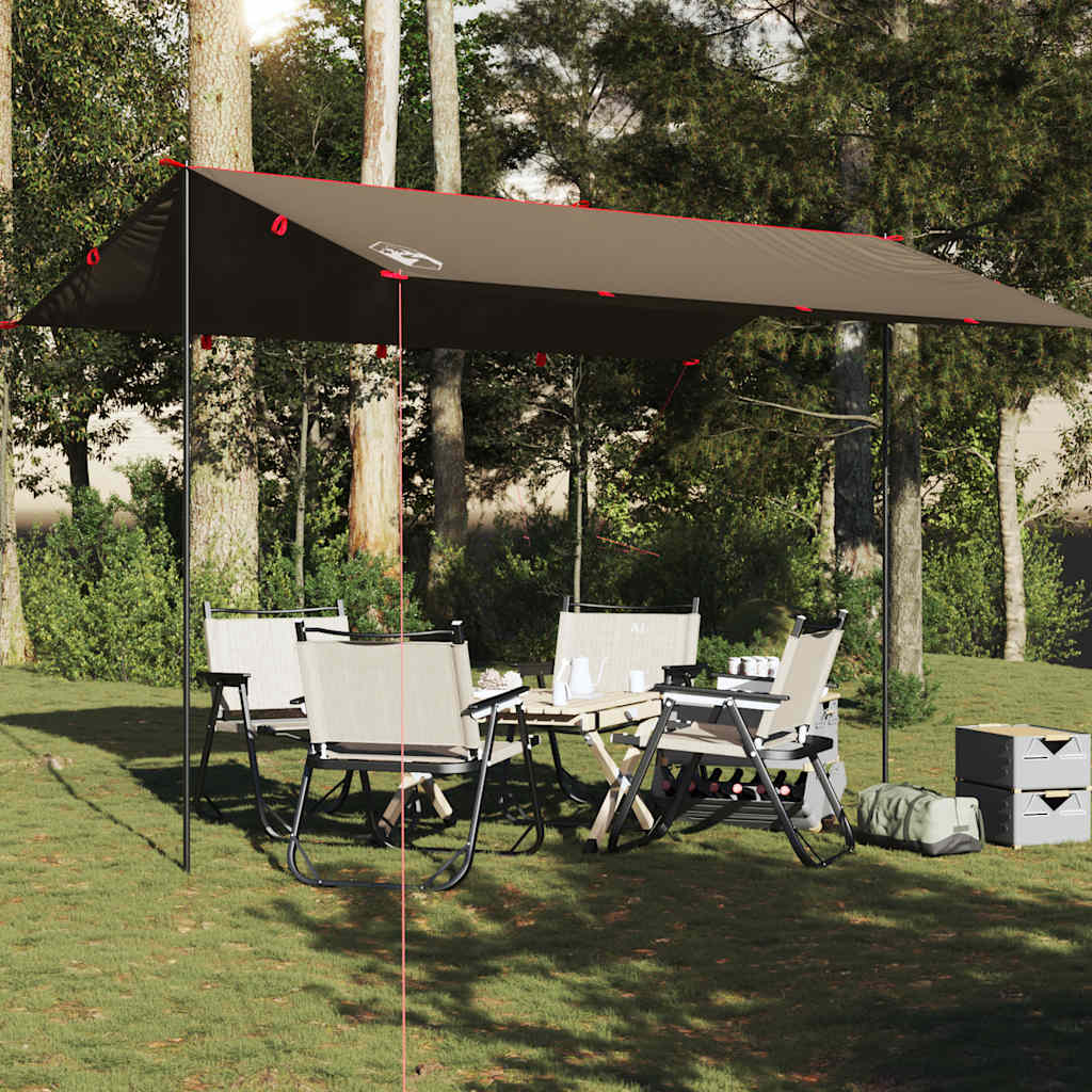 Camping Tarp Brown 406x306 cm Waterproof - Merlin Deals