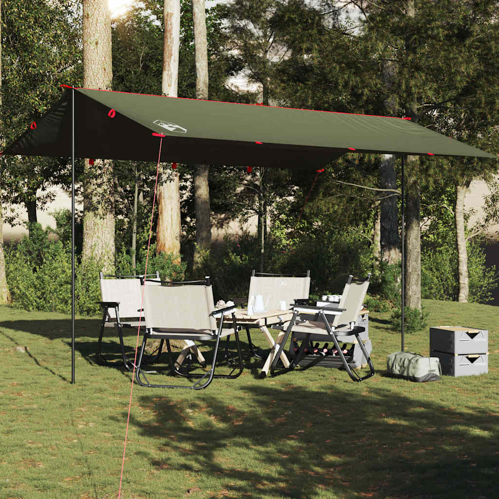 Camping Tarp Olive Green 506x306 cm Waterproof - Merlin Deals